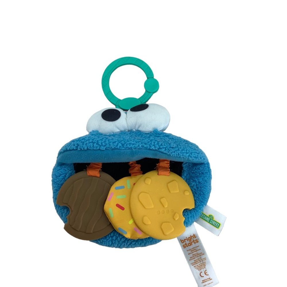 Sesame Street Cookie Monster Mania Baby Toy Teether Sensory Bright Starts